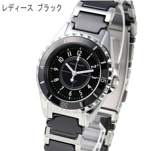 レディース腕時計 ソーラー ウォッチ 人気の セラミック&ステンレス 電池交換 3気圧防水 防水 30代 40代 50代 丸型 マウロジェラルディ MJ-042 ブラック プレゼント クリスタル プレゼント おし