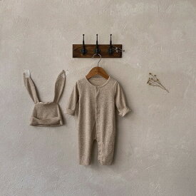 子供服 韓国 ベビー コットン 綿 ロンパース カバーオール はいはい キッズファッション