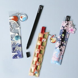 お箸のボールペン 可愛い箸袋付き アクリルチャーム付き日本土産 黒インク