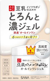 なめらか本舗 とろんと濃ジェル 100g 豆乳イソフラボン オールインワン ジェル 化粧水 美容液 乳液 クリーム パック効果 化粧下地 洗顔後これ一つでOK! 豆乳のとろんと濃ジェル