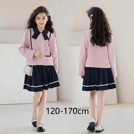 入学式女の子服 入学式 フォーマルスーツ フォーマル スカート トップス 子供服フォーマル 女の子 長袖 襟付き こども服 子ども服 セットアップ 無地 卒業式 入園式 キッズ スーツドレス パフスリーブ 女の子 ドレス 七五三 キッズ服 ガールズ 子供用 長袖 ジュニア
