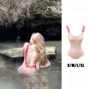 スイムウェア ビキニ 水着 フリル ワンピース レディース ビーチウェア セクシー オフショルダー ピンク スイミング 体型カバー セクシー 温泉 旅行 フェミニン おしゃれ ビーチ プール 水着