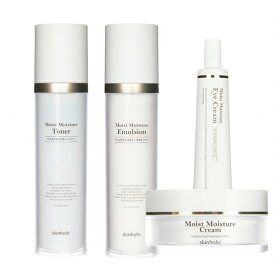 送料無料 国内発送 高保湿 韓国コスメ skin holic スキンホリック モイストモイスチャー スネイル かたつむり スキンケア 特別セット 4点 化粧水 乳液 クリーム アイクリーム 基礎化粧品 乾燥肌 ハリ 敏感肌 エイジングケア プチプラ スキンケア シリーズ使い まとめ買い