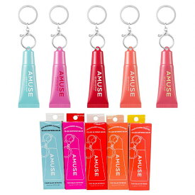 国内発送 韓国コスメ 国内発送 口紅 メイク AMUSE アミューズ ケアバーム ティントバーム キーリング 6g リップバーム ティント 保湿 うるおい 唇の乾燥 色付きリップ ぷるぷる 光沢感 お米エッセンス IVE ウォニョン