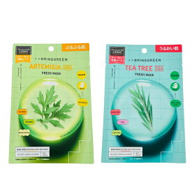 韓国コスメ スキンケア BRING GREEN(ブリングリーン) フレッシュ マスクシート 1枚 美肌 人気 敏感性 低刺激 くすみケア フェイスマスク マスクシート パック 乾燥 ハリ 毛穴 保湿