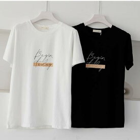 トップス レディース Tシャツ 半袖 ラウンドネック 夏 秋 大人 かわいい 上品 きれいめ お洒落 シンプル カジュアル ナチュラル フェミニン エレガント ラフ 休日 お出かけ デート 通勤 通学 学生 オフィス 普段使い 着まわし 重ね着 ホワイト ブラック 2色展開 ワンサイズ