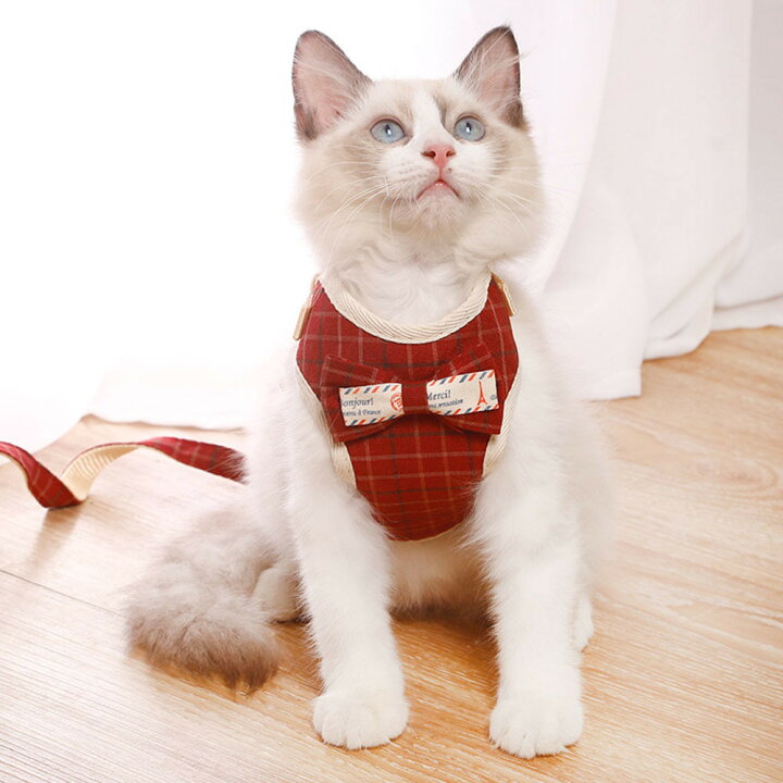 楽天市場】ワンちゃんにも使える かわいい 猫用ハーネス ＆ リーシュ 