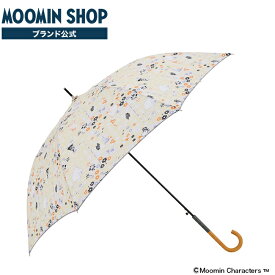 傘 ムーミン／ボタニカル ムーミン 雨傘 MOOMIN おしゃれ かわいい ジャンプ傘 ワンタッチ式 長雨傘 雨傘 大きい 60cm 通勤 通学 UVカット率90%以上