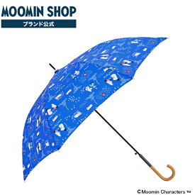 傘 ムーミン／ファミリータイム ムーミン 雨傘 MOOMIN おしゃれ かわいい ジャンプ傘 ワンタッチ式 長雨傘 雨傘 大きい 60cm 通勤 通学 UVカット率90%以上