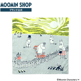 MOOMIN TRIBUTE WORKS ハンカチ 6月の行進 グレー