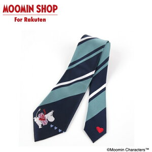 MOOMIN MOOMIN x ALPHA CREATION ムーミントロール ネクタイ ネイビーグリーンストライプ 05395360802