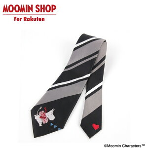 MOOMIN MOOMIN x ALPHA CREATION ムーミントロール ネクタイ ブラックシルバーストライプ 05395360803