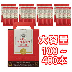 【海外通販特集最大50％ポイントバック】[青春白書] 高麗人参 デイリースティック・ゴールド10g＊100本 韓国人参 朝鮮人参 大容量100包/紅参濃縮液スティック/ 6年根高麗紅参濃縮液スティック/健康商品/健康飲料/韓国紅参/紅参ドリンク
