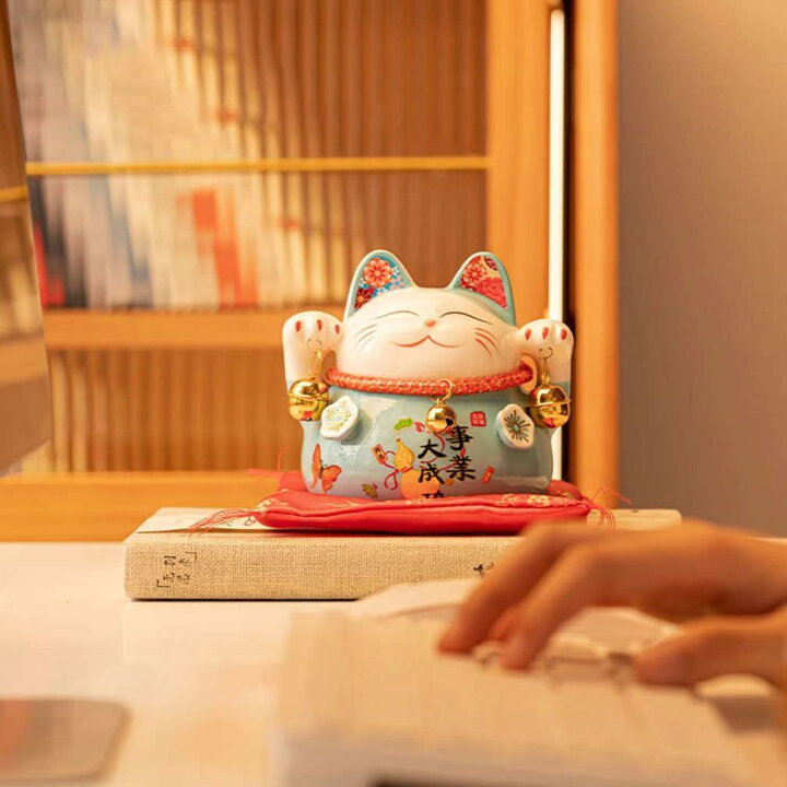 楽天市場】招き猫貯金箱 置物 開運 金運アップ まねきねこ 置物 商売 