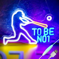 「10％OFFクーポン配布中」ネオンサイン 野球 多階段調光可 【TO BE NO1 】スポーツ LED 体育館 baseball…