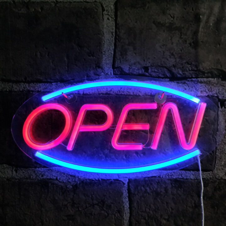 楽天市場】ネオンサイン OPEN 壁掛け LEDネオンライト USB給電 ネオン 
