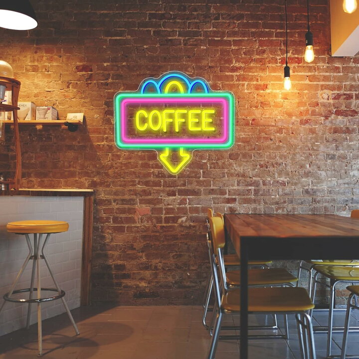 楽天市場】【ポイント 5倍UP !】ネオンサイン 「COFFEE」壁掛け USB 