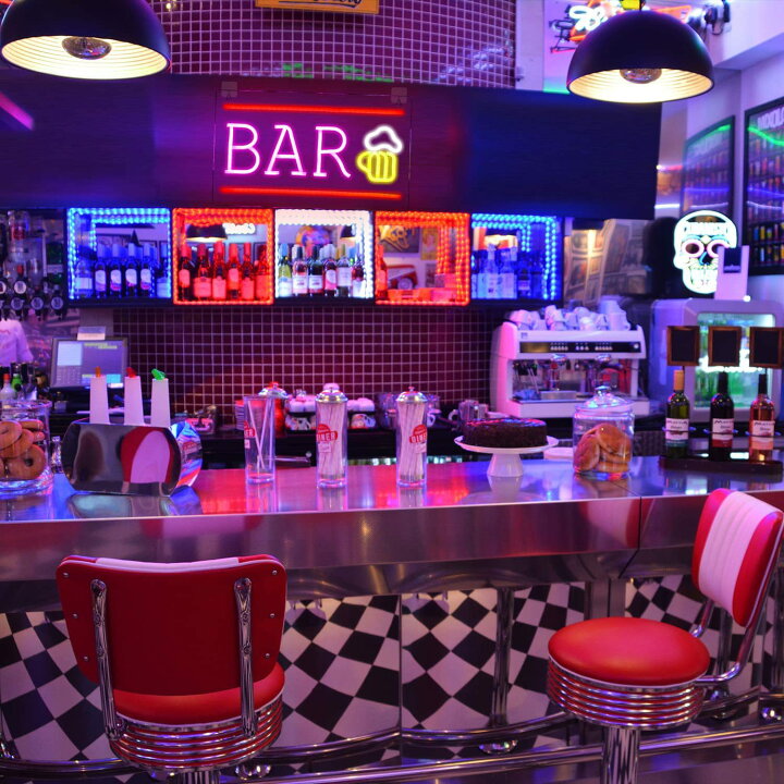 楽天市場】【ポイント 5倍UP !】ネオンサイン 「BAR」壁掛け USB給電 