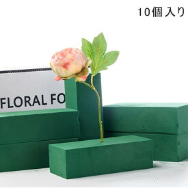 【ポイント 5倍UP !】10個入り フラワー資材 生花用ブリック 生け花 花の泥 花屋用品 吸水フォーム 生花用スポンジ 吸水性 自由裁断可能 使いやすい フローラルフォーム フラワーフォーム DIY フラワーアレンジメント