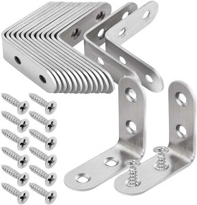 L字金具 24個 アングルブラケット ステンレス製 l字金具 40*40*16mm 補強金具 コーナーブレース 接合金具