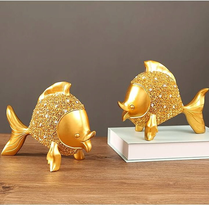 楽天市場】金魚 置物 家装飾用 金魚飾りインテリア 樹脂手工芸品 バラ 