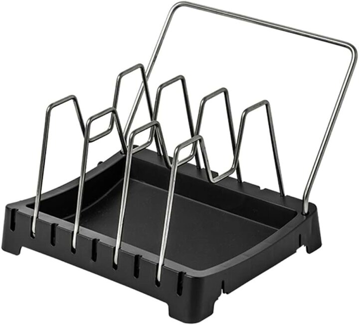 楽天市場】フライパンラック 鍋収納 耐荷重50KG 鍋蓋スタンド 収納キッチンラック シンク下 収納棚 簡単組立 省スペース : AWESLING 鍋ラック 収納ラック キッチンはパンチフリーポットの蓋ラックを大きく使用します フライパンラック (色 : Black, Size