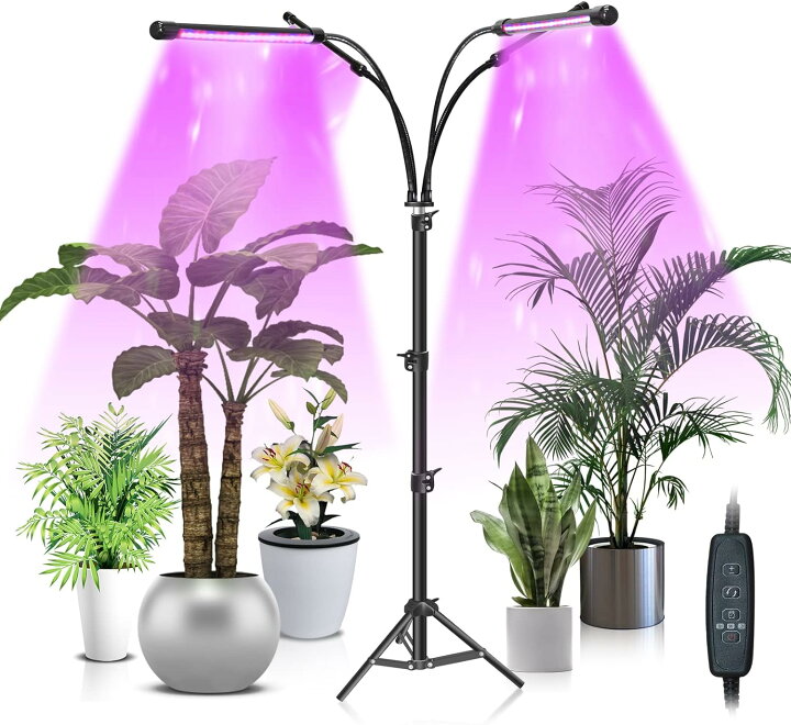楽天市場】LED 植物育成ライト フロアスタンド 4ヘッド式 室内栽培 