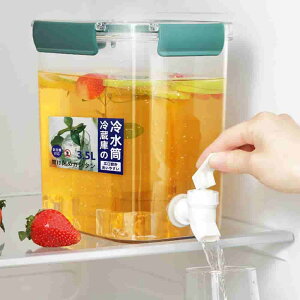 飲料水容器 冷蔵庫 ポット ドリンクピッチャー 保冷 ピッチャー冷水筒 蛇口付き 大容量3.5L 麦茶ポット フルーツクールウォーターピッチャー 水タンク ティーポット 耐熱洗いやすい 家庭 お