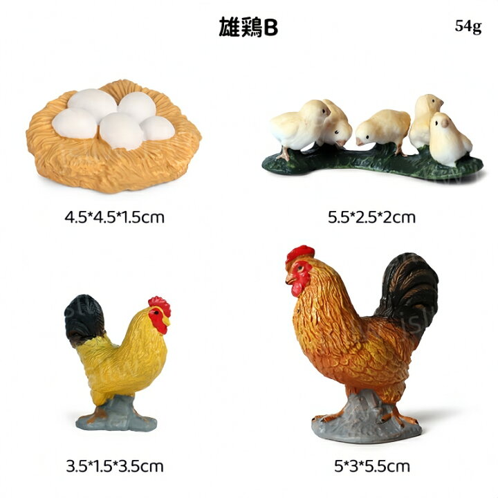 楽天市場】にわとりの成長サイクルフィギュア リアル動物模型 おもちゃ 