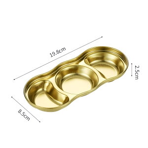 仕切皿 韓国食器 小皿 ステンレス 2連3連4連 薬味皿 漬物 キムチ 醤油 調味料 スパイス 酢 ゴマ油 たれ タレ ソース ナムル コチュジャン ニンニク ビビンバ クッパ スンドゥブ 韓国料理 ゴー