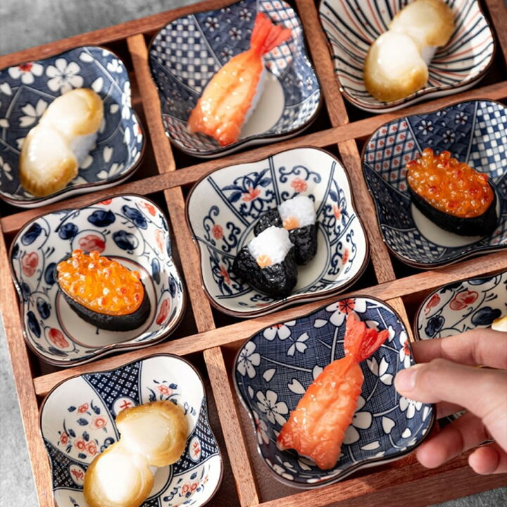 楽天市場】豆皿 小皿 セット 陶器 食器 寿司皿 セット仕切りトレー 