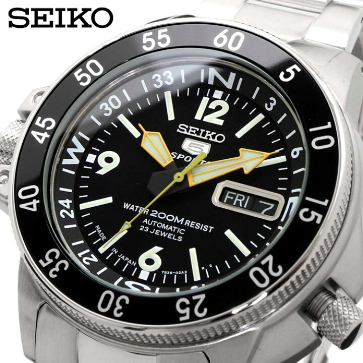 楽天市場 Seiko 腕時計 セイコー 時計 人気 ウォッチ 日本製 Made In Japan セイコーファイブスポーツ 自動巻き ブラックアトラス 0m メンズ Skz211j1 海外モデル 並行輸入品 Shop North Star 楽天市場店