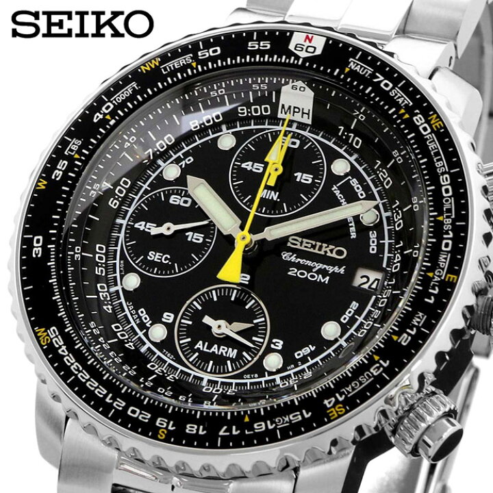 楽天市場 Seiko 腕時計 セイコー 時計 人気 ウォッチ パイロット アラームクロノグラフ 0m ビジネス カジュアル メンズ Sna411p1 海外モデル 並行輸入品 Shop North Star 楽天市場店