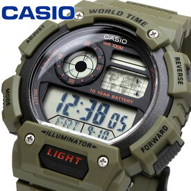 CASIO 腕時計 カシオ 時計 ウォッチ チープカシオ チプカシ ワールドタイム アウトドア ミリタリー デジタル メンズ AE-1400WH-3AV [並行輸入品]