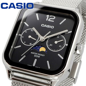 CASIO �r���v �J�V�I �X�^���_�[�h ���[���t�F�C�Y Moon phase �A�i���O �����Y �r���v MTP-M305M-1AVE ���^�����b�V���o���h �u���b�N �C�O���f�� [���s�A���i]
