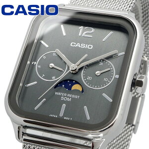 CASIO �r���v �J�V�I �X�^���_�[�h ���[���t�F�C�Y Moon phase �A�i���O �����Y �r���v MTP-M305M-8AVE ���^�����b�V���o���h �_�[�N�O���[ �C�O���f�� [���s�A���i]