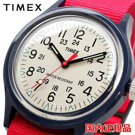 【18日は市場の日!! 店内ポイントUP中!!】 TIMEX 腕時計 タイメックス 時計 ウォッチ TW2U84300 オリジナルキャンパー アイボリー×レッド 36mm 【国内正規品】