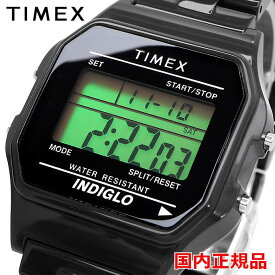 【お買い物マラソン期間限定!! 店内ポイント最大66倍!!】 TIMEX 腕時計 タイメックス 時計 ウォッチ TW2V20000 クラシック・タイル コレクション クラシックデジタル ブラック 【国内正規品】