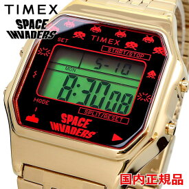 TIMEX 腕時計 タイメックス 時計 ウォッチ TW2V30100 TIMEX 80 Space Invaders スペースインベーダーコラボ ゴールド 【国内正規品】