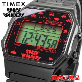 TIMEX 腕時計 タイメックス 時計 ウォッチ TW2V30200 TIMEX 80 Space Invaders スペースインベーダーコラボ ブラック 【国内正規品】