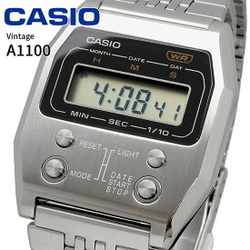 【お買い物マラソン期間限定!! 店内ポイント最大66倍!!】 CASIO 腕時計 カシオ 時計 ウォッチ チープカシオ チプカシ 復刻モデル デジタル ユニセックス シルバー 海外モデル A1100D-1 [並行輸入品]