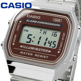 CASIO 腕時計 カシオ 時計 ウォッチ チープカシオ チプカシ ヴィンテージシリーズ デジタル メンズ レディース キッズ シルバー×ブラウン A168WA-5AY [並行輸入品]
