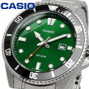 CASIO 腕時計 時計 ウォッチ カシオ スタンダード アナログ スポーツ 20気圧防水 MDV-107D-3A2V メンズ グリーン メタルバンド 海外モデル [並行輸入品]
