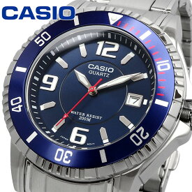 CASIO 腕時計 カシオ 時計 ウォッチ チープカシオ チプカシ シンプル 逆輸入モデル クォーツ 200M ステンレスバンド ブルー MTD-1053D-2AV [並行輸入品]