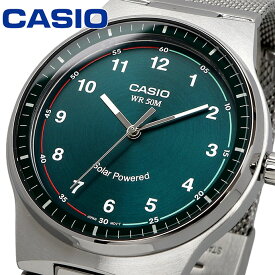 CASIO 腕時計 カシオ 時計 ウォッチ チープカシオ チプカシ 海外モデル ソーラー アナログ グリーン メンズ MTP-RS105M-3BV [並行輸入品]