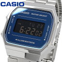 CASIO カシオ デジタル 腕時計 スタンダード A168WEM-2B メンズ レディース キッズ シルバー×ダークブルー ブラック反転液晶 海外モデル [並行輸入品]