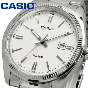 CASIO �r���v �J�V�I ���v �E�H�b�` �A�i���O �N�I�[�c �����Y MTP-1302D-7A1V ���^���o���h �V���o�[ �z���C�g�_�C�A�� �C�O���f�� [���s�A���i]