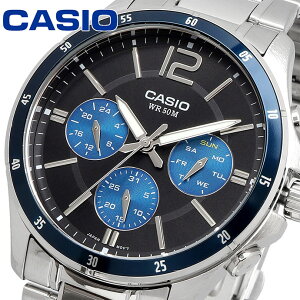 CASIO �r���v �J�V�I ���v �E�H�b�` �`�[�v�J�V�I �`�v�J�V �X�^���_�[�h �}���`�J�����_�[ �N�I�[�c �����Y MTP-1374D-2AV ���� 24���ԕ\�� �u���b�N×�u���[ �C�O���f�� [���s�A���i]