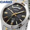 CASIO 腕時計 カシオ 時計 ウォッチ CASIO カシオ アナログ クオーツ メタルバンド シルバー×ゴールド ブラック メンズ 海外モデル MTP-1381G-1AV [並行輸入品]