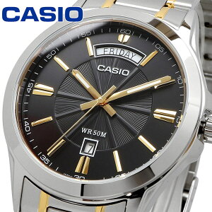 CASIO �r���v �J�V�I ���v �E�H�b�` CASIO �J�V�I �A�i���O �N�I�[�c ���^���o���h �V���o�[×�S�[���h �u���b�N �����Y �C�O���f�� MTP-1381G-1AV [���s�A���i]